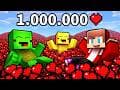 JJ and Mikey Have 1,000,000 HEARTS in Minecraft!