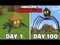 I Survived 100 Days as HOUSE HEAD in Minecraft